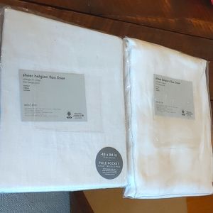 West elm Belgian flax linen window curtains